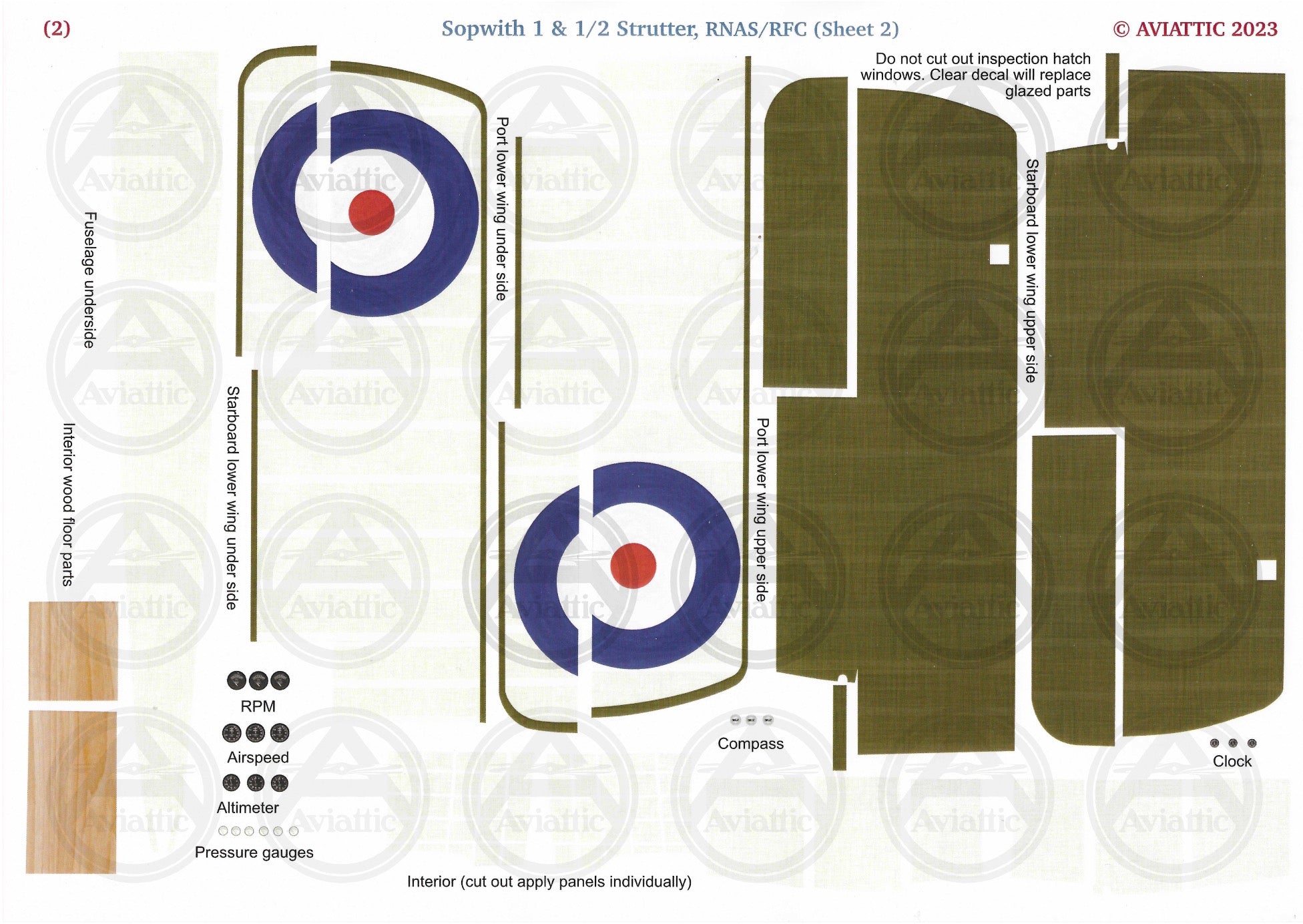 1/32 - Kit Bundle 2.0 - Roden - Sopwith 1 & 1/2 Strutter - 9739 - Flt Lt. C.B. Dalison, Gunlayer Fraser - N° 3 Wing, RNAS