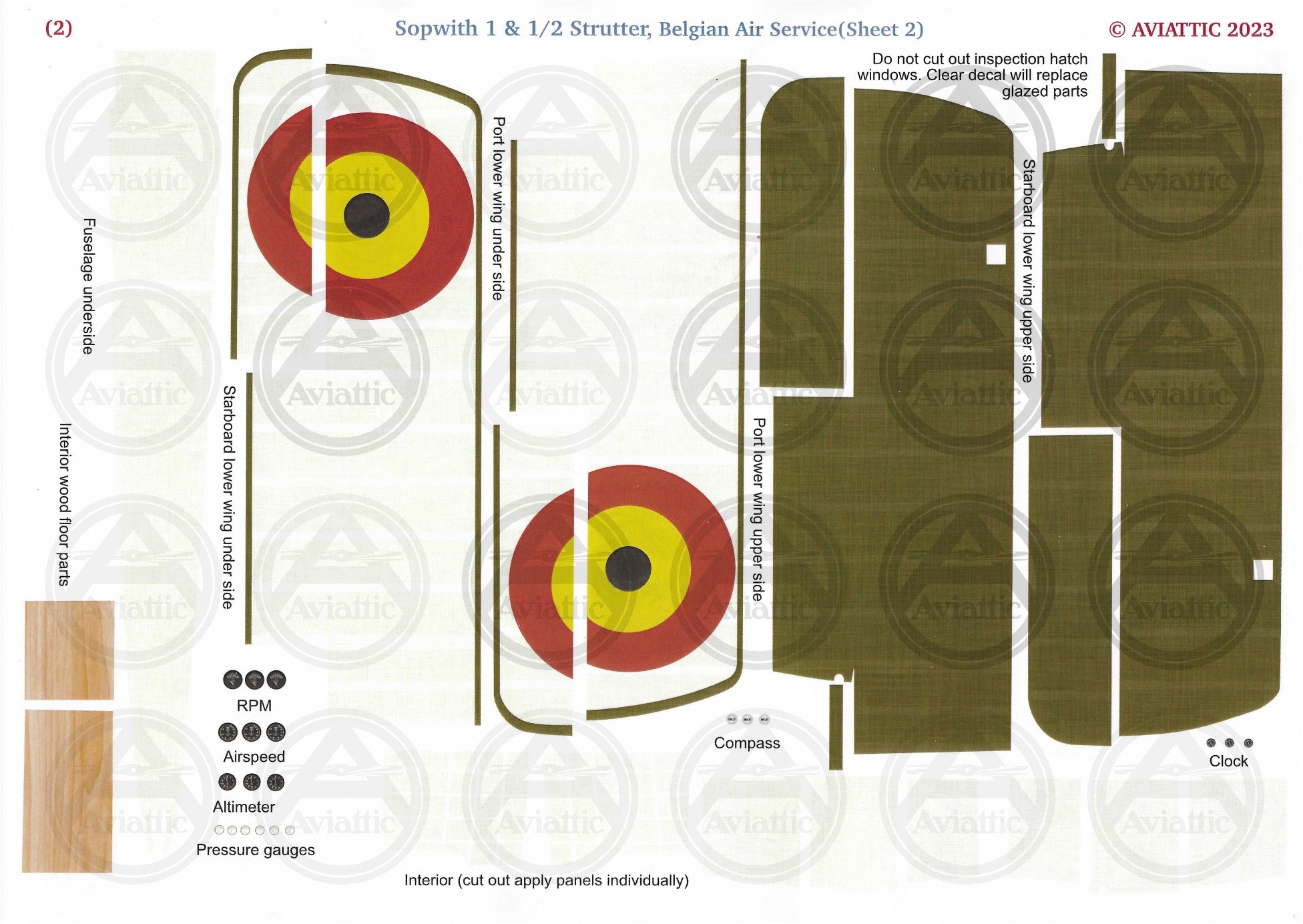 1/32 - Kit Bundle 2.0 - Roden - Sopwith 1 & 1/2 Strutter - N5241 (S7) - R. Sterpin, P. d'Ursel - 6me Escadrille, Belgian Air Service
