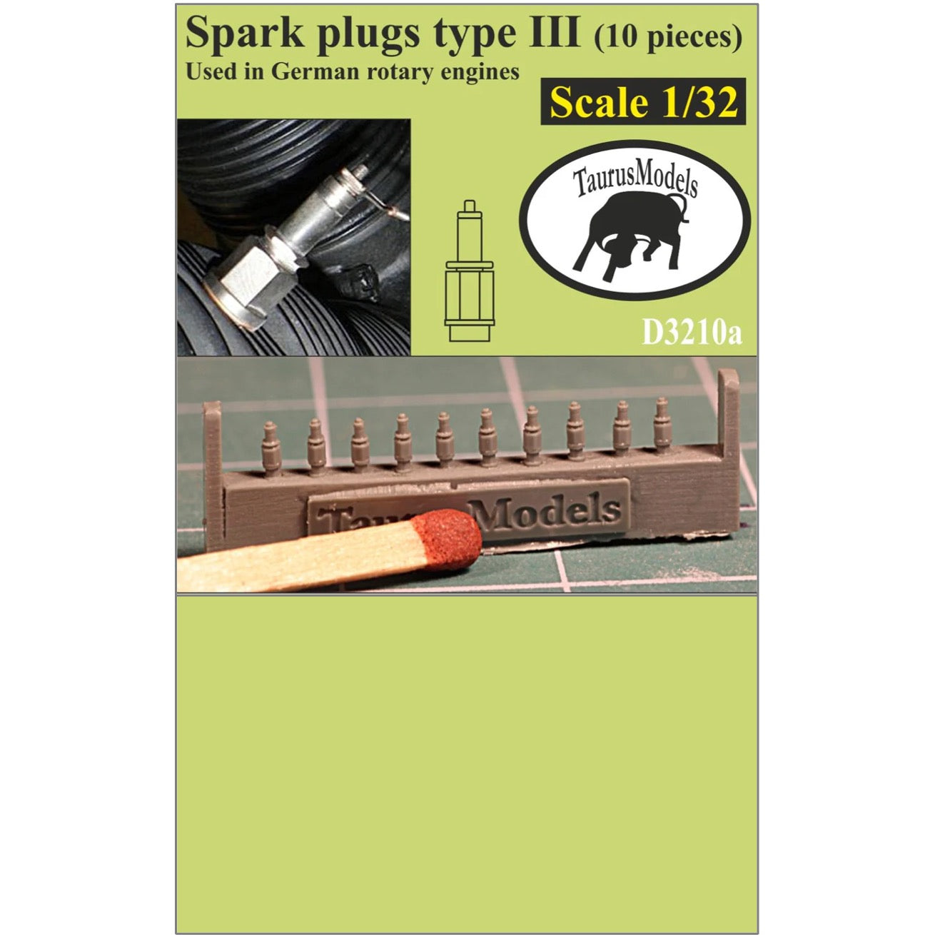 1/32 - German Spark Plugs Type III - Rotary Engines - 10 pc
