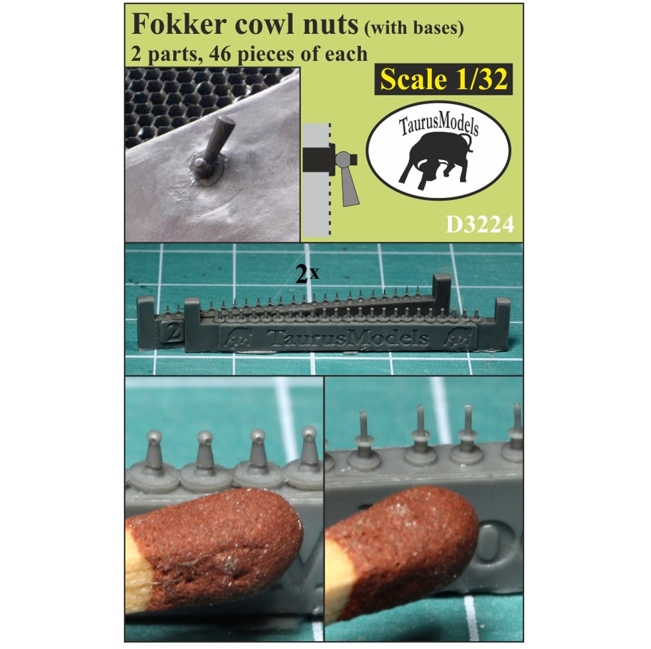 1/32 - Fokker Cowling Nuts & Base Washers