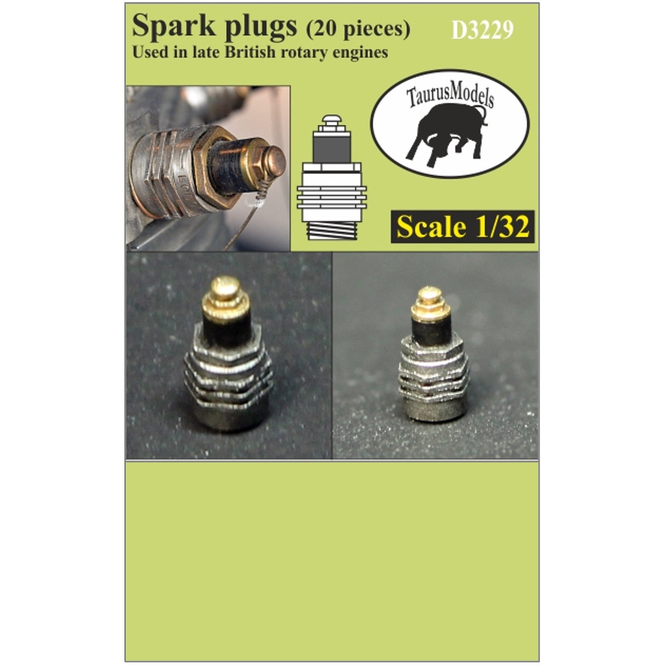 1/32 - British spark plugs late type  - Rotary Engines - 20 pc