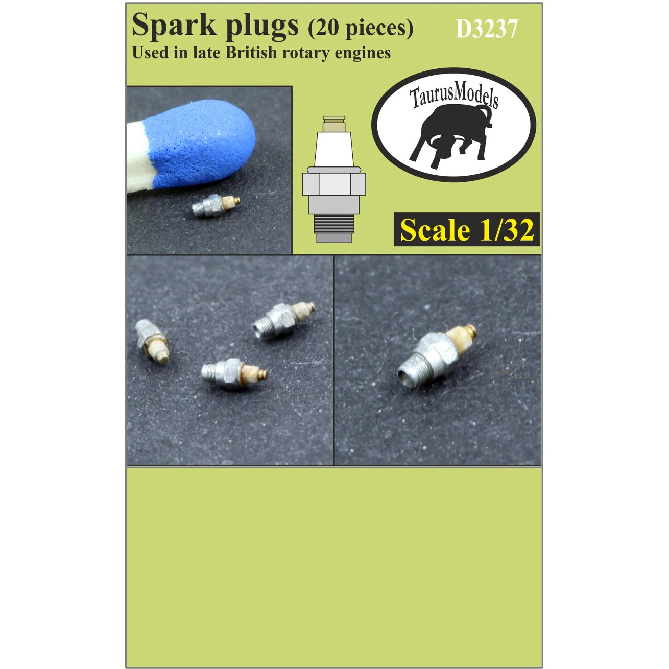 1/32 - British spark plugs late type  - Rotary Engines - Compact - 20 pc